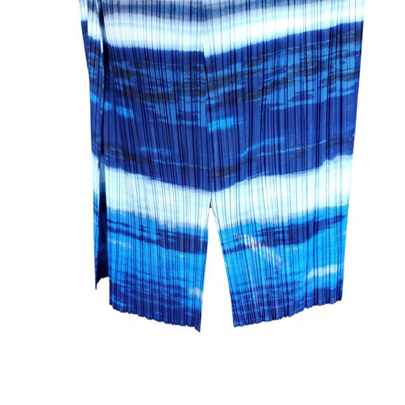 Chico's Collection Blue White Stripe Open Front Jacket Duster Chicos XL 16 - Picture 10 of 16